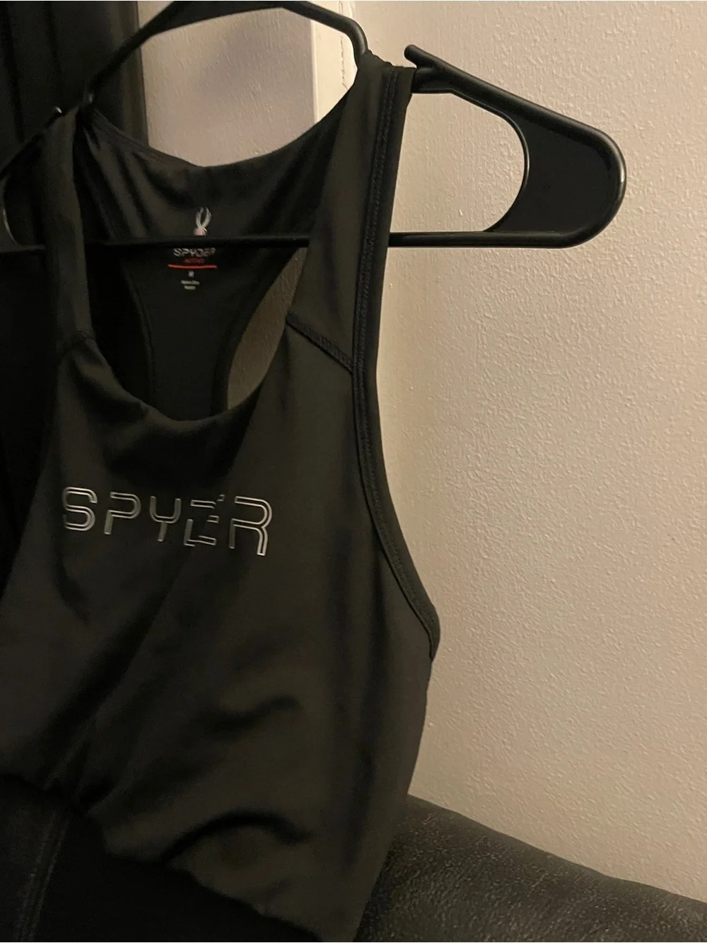 Spyder Women’s Black Racerback Sports Bra W/ Logo Size Medium NWOT